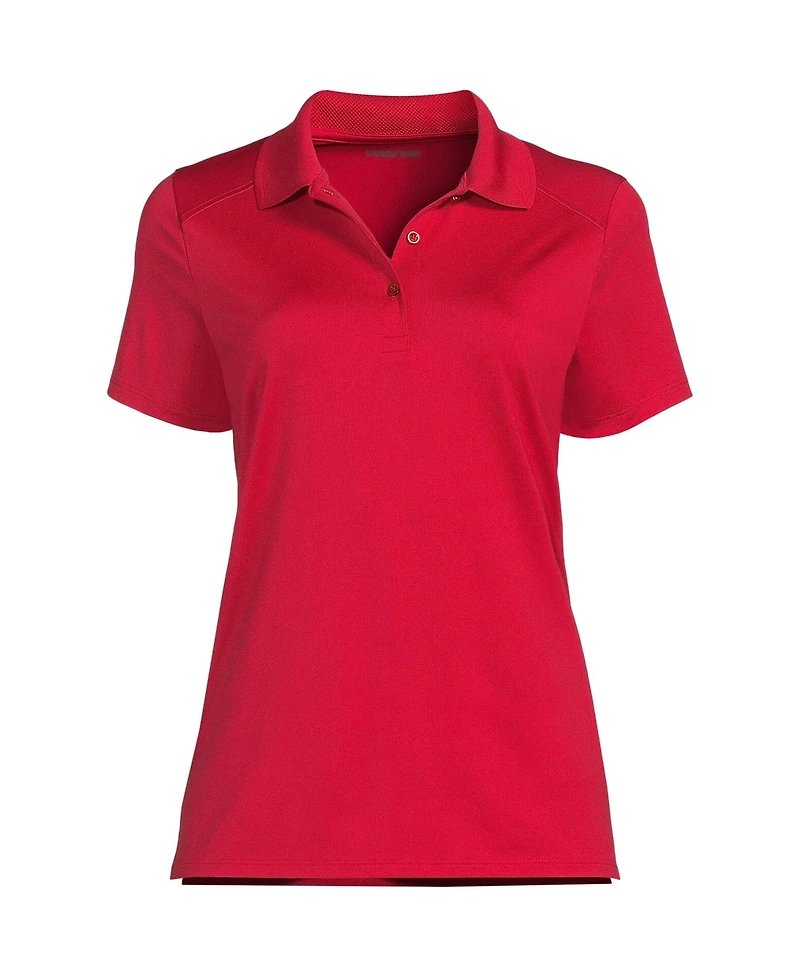 Lands' End Women's Short Sleeve Feminine Fit Rapid Dry Polo Shirt