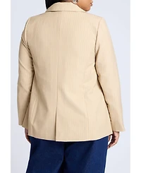 Eloquii Women's Plus Pinstripe Blazer