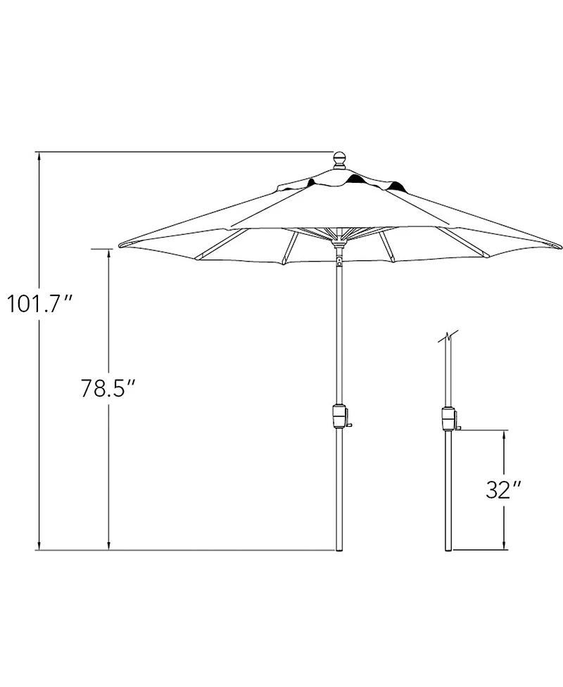 Mondawe 9FT Octagon Patio Umbrella with Push-Button Tilt