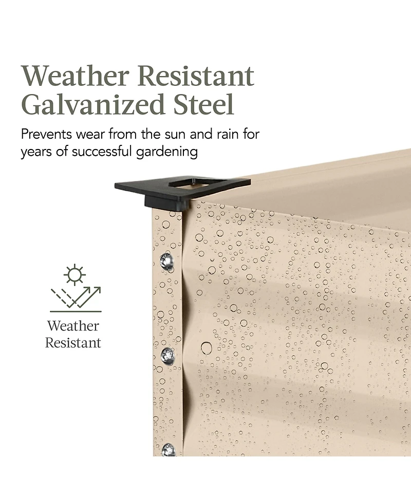 Best Choice Products 48x24x30in Elevated Galvanized Metal Garden Bed w/ Corner Protectors