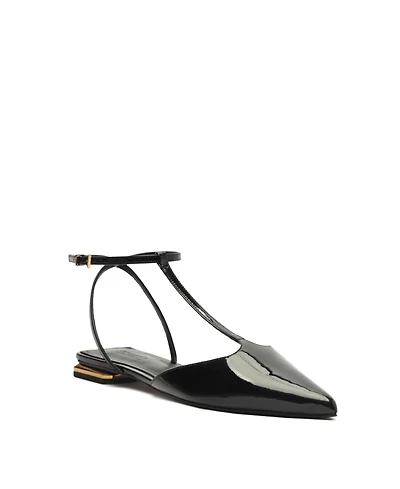 Schutz Women's Allure T-Strap Pointy Toe Flats
