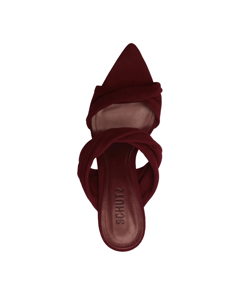 Schutz Women's Meline Twisted Dual-Band Mule Sandals