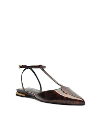 Schutz Women's Allure T-Strap Pointy Toe Flats
