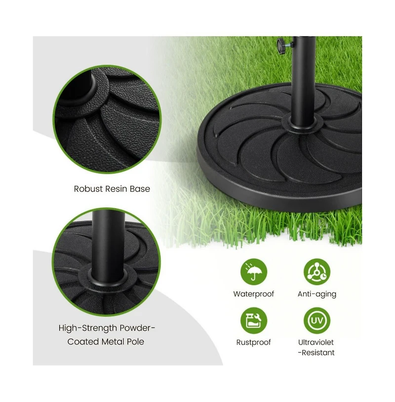 40LBS 21.5Inch Round Outdoor Umbrella Base