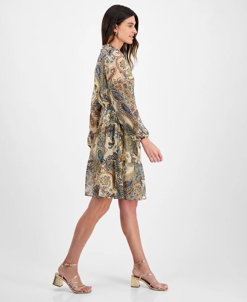 julia jordan Women's Paisley-Print Fit & Flare Dress