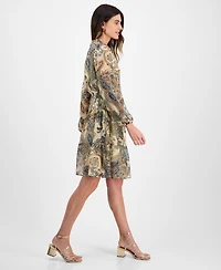 julia jordan Women's Paisley-Print Fit & Flare Dress