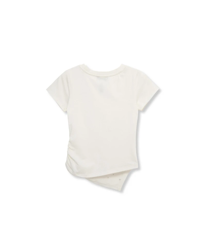 H by Habitual Big Girls Studded Asymmetrical T-Shirt