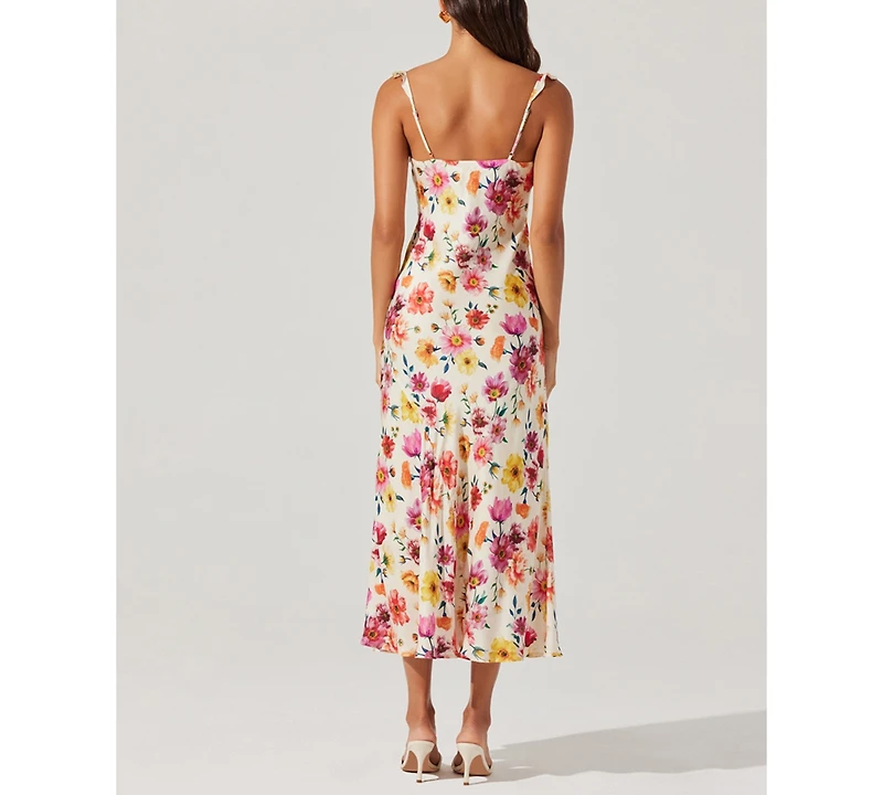 Astr the Label Women's Zoie Floral Print Sleeveless Midi Dress