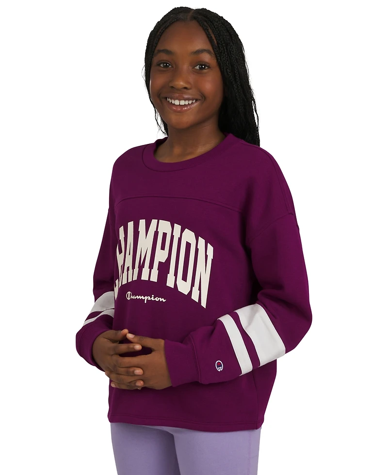 Champion Big Girls Oversized Logo Graphic T-Shirt