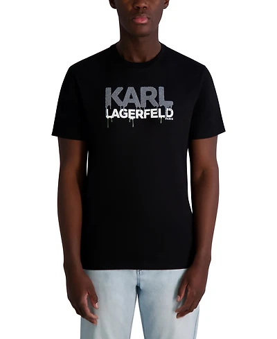 Karl Lagerfeld Paris Men's Dripping Caviar Logo T-Shirt
