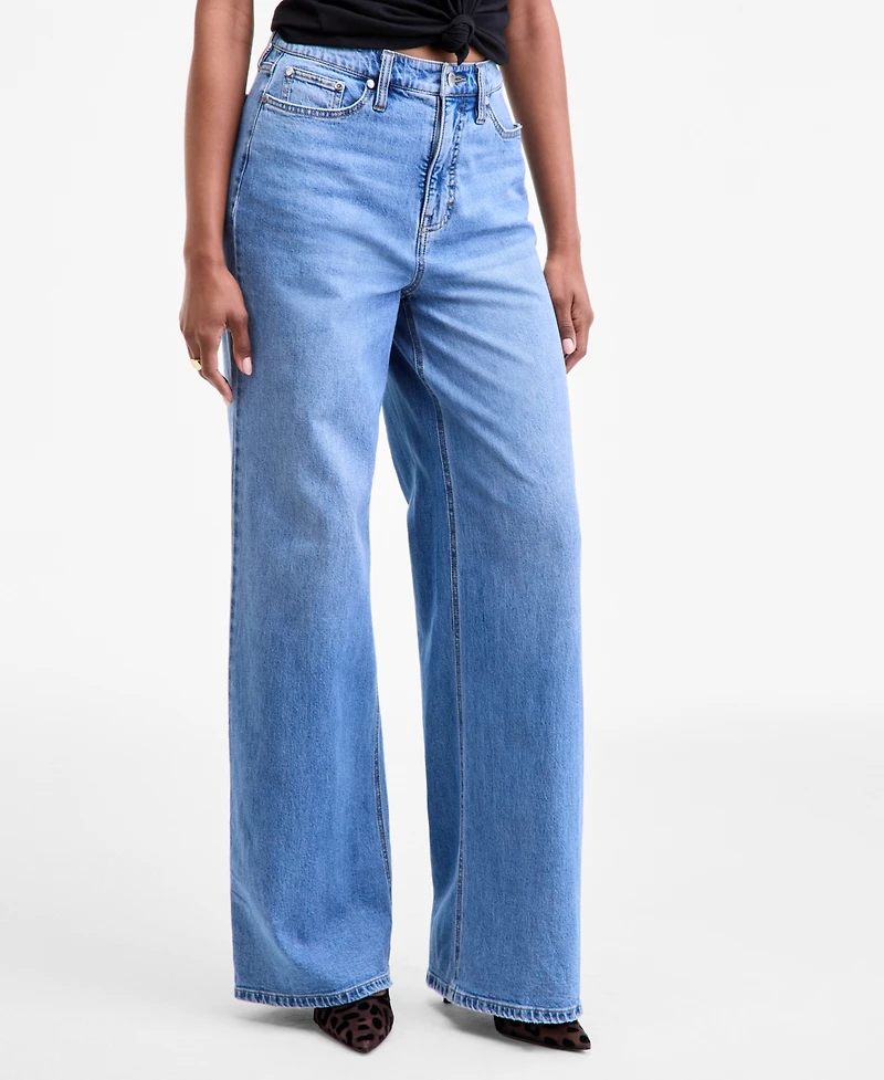 On 34th Women's High-Rise Wide-Leg Jeans, Macy's Exclusive