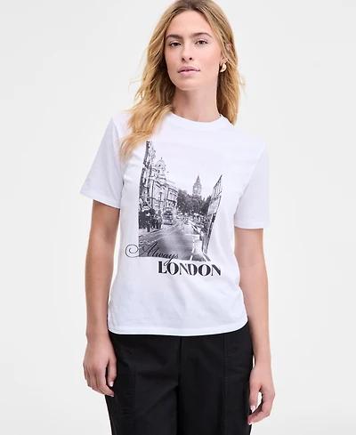 On 34th Women's London Graphic T-Shirt, Macy's Exclusive