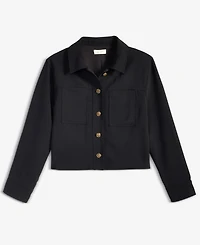 On 34th Women's Cropped Button-Front Long-Sleeve Jacket, Macy's Exclusive