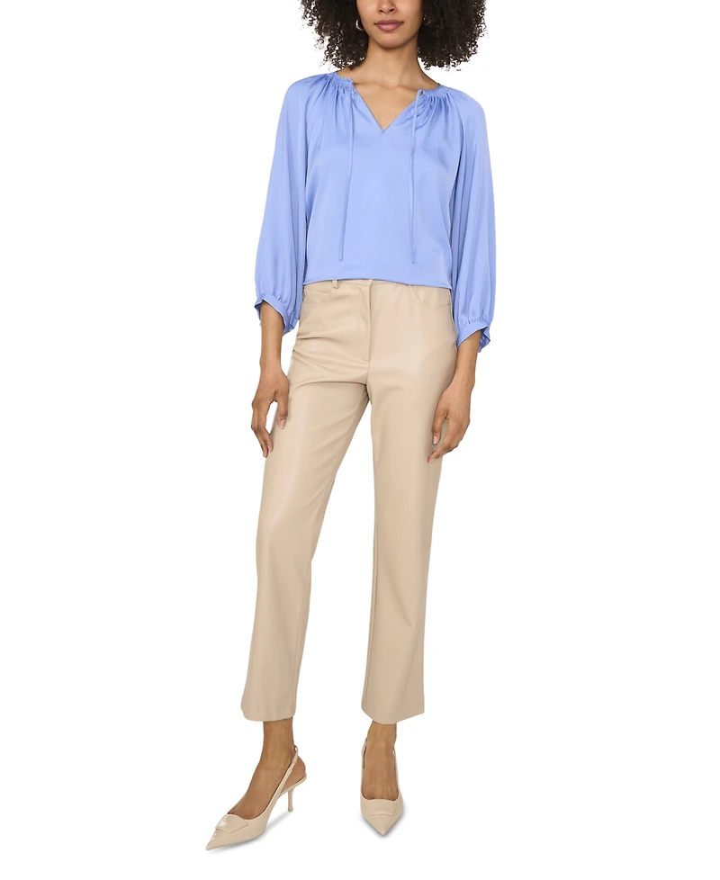 Vince Camuto Women's Tie-Neck Peasant-Sleeve Blouse