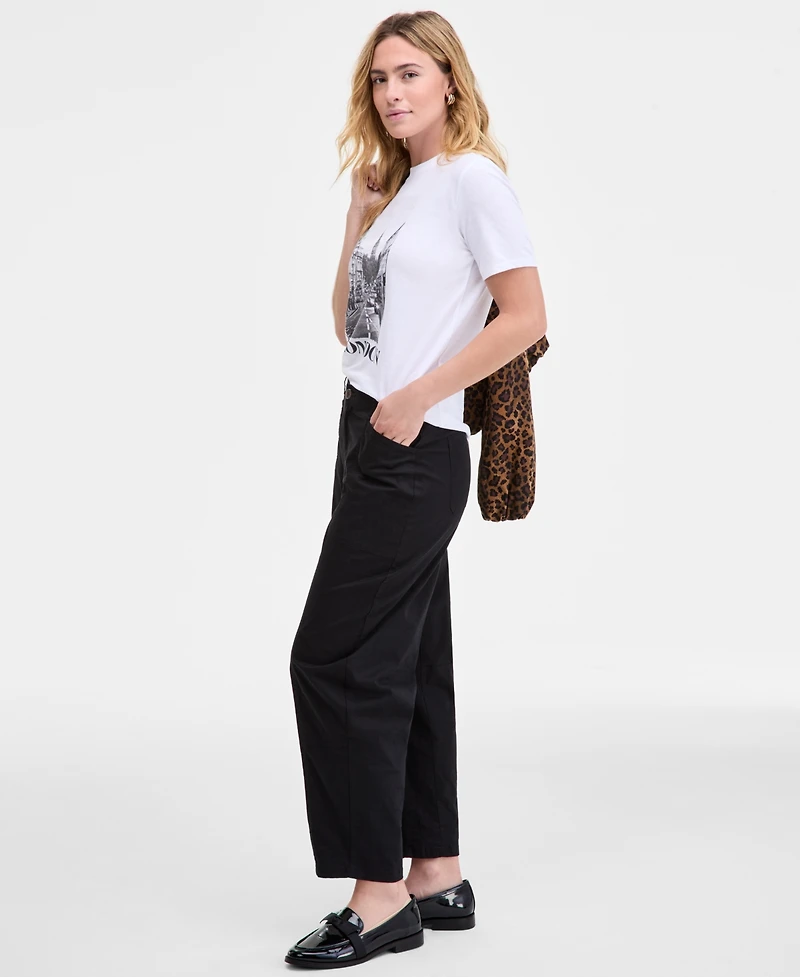 On 34th Women's High-Rise Utility Barrel-Leg Ankle Pants, Macy's Exclusive