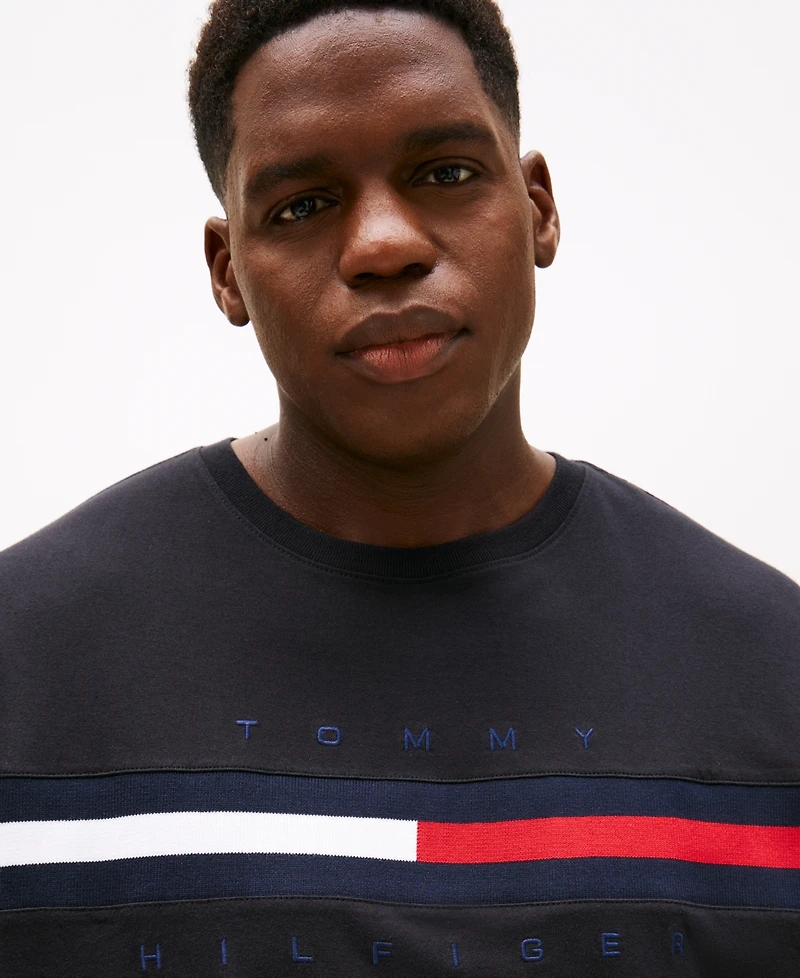 Tommy Hilfiger Men's Big & Tall Tino Logo Short Sleeve T-Shirt
