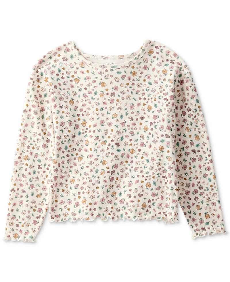 Carter's Toddler Girls Cotton Floral-Print Top & Corduroy Jumper, 2 Piece Set