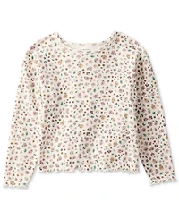 Carter's Toddler Girls Cotton Floral-Print Top & Corduroy Jumper, 2 Piece Set