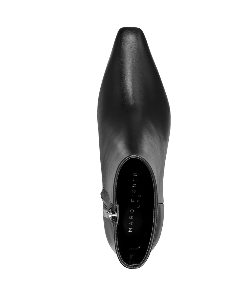 Marc Fisher Ltd Women's Kiona Leather Kitten Heel Booties