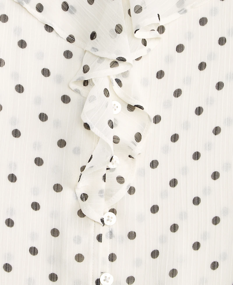 On 34th Women's Printed Ruffle Chiffon Blouse, Macy's Exclusive