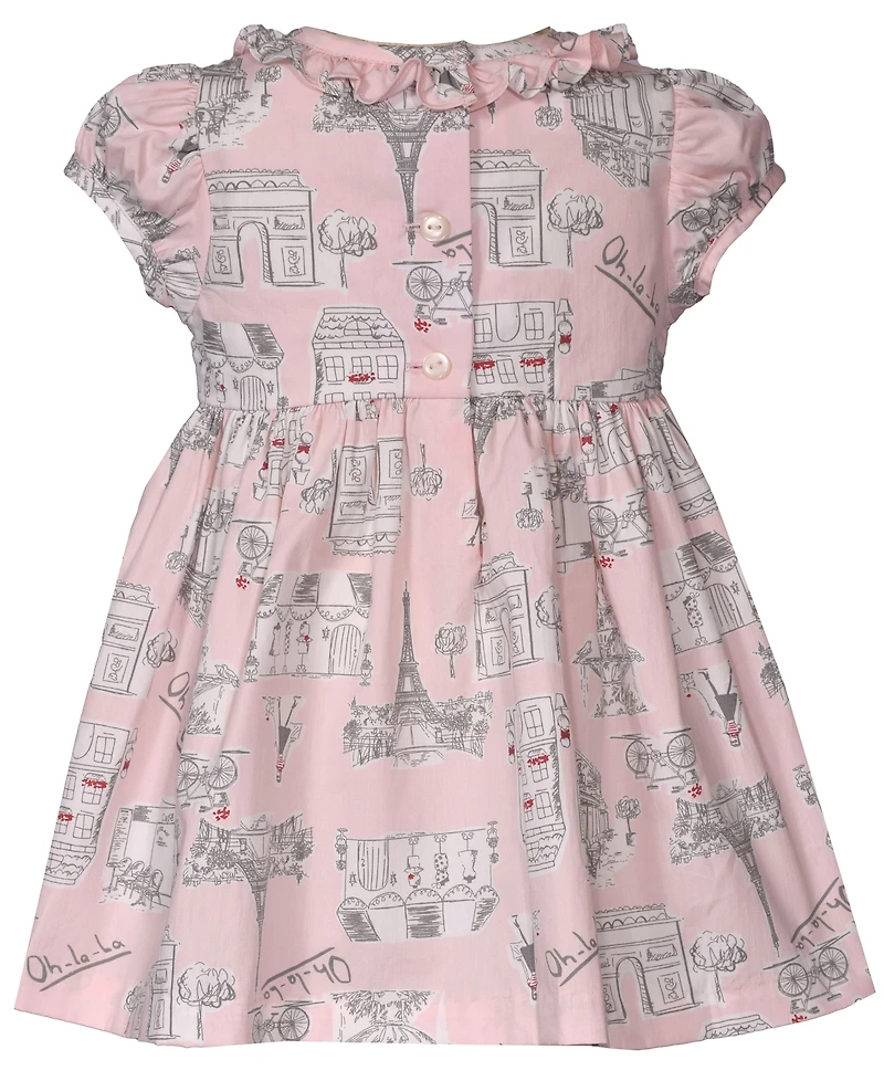 Bonnie Baby Girls Paris Smocked Dress