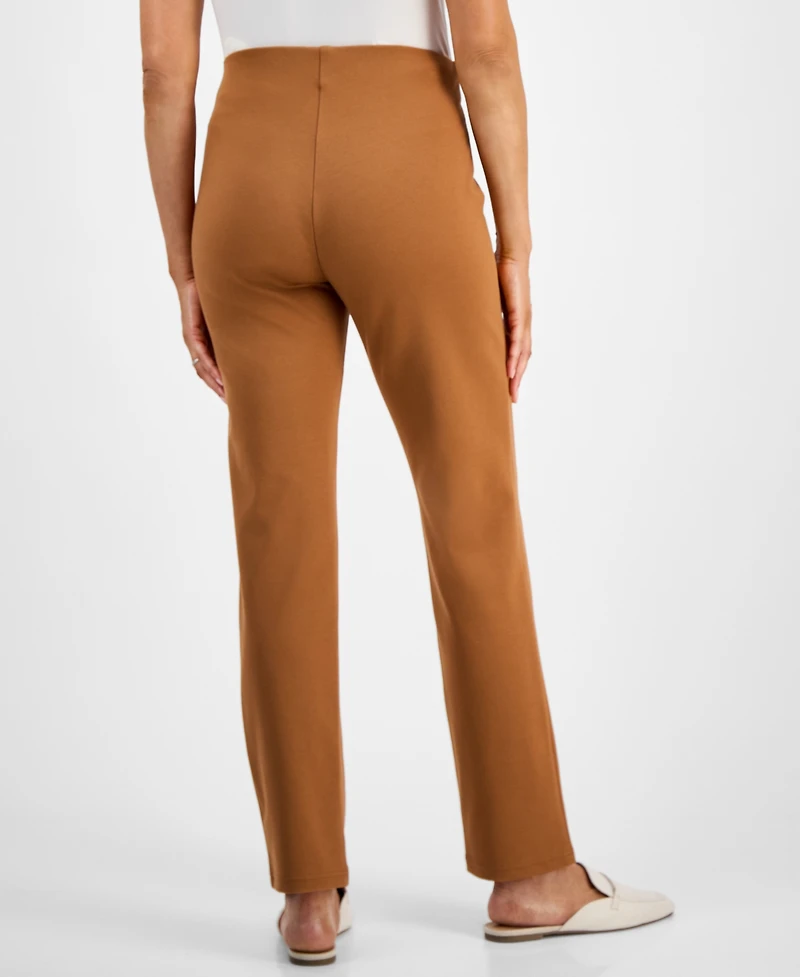 Jm Collection Women's Ponte-Knit Pull-On Ankle Pants, Exclusively at Macy's