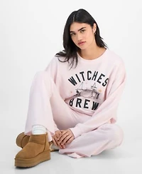 Grayson Threads The Label Juniors Witchy Snoopy Sweatshirt Fold Over Pants