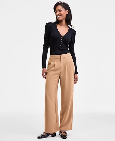 On 34th Women's High-Rise Crepette Trouser Pants, Macy's Exclusive