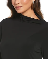 Ella Rafaella Petite Draped Knit 3/4 Sleeve Top