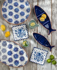 Euro Ceramica Costa Azul Tile Round Platter