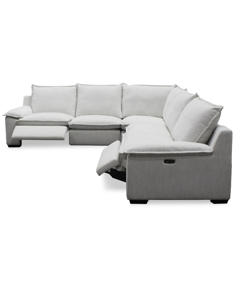 Borsi 5-Pc. Sectional with 2 Power Recliners
