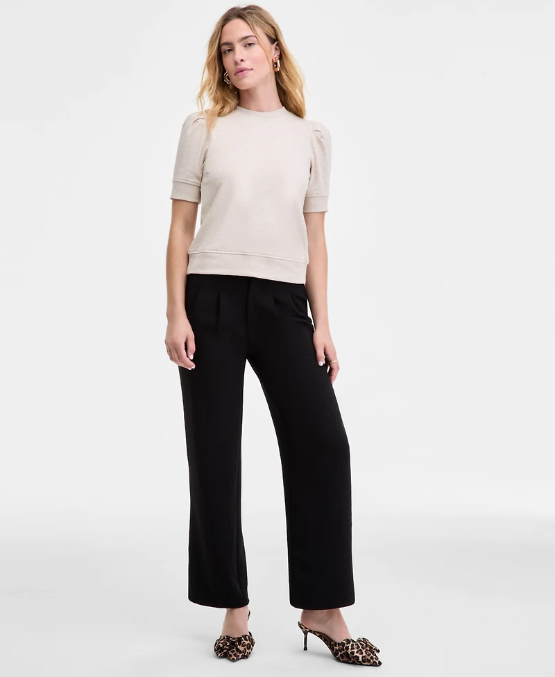 On 34th Women's Puff-Sleeve French Terry Sweatshirt, Macy's Exclusive