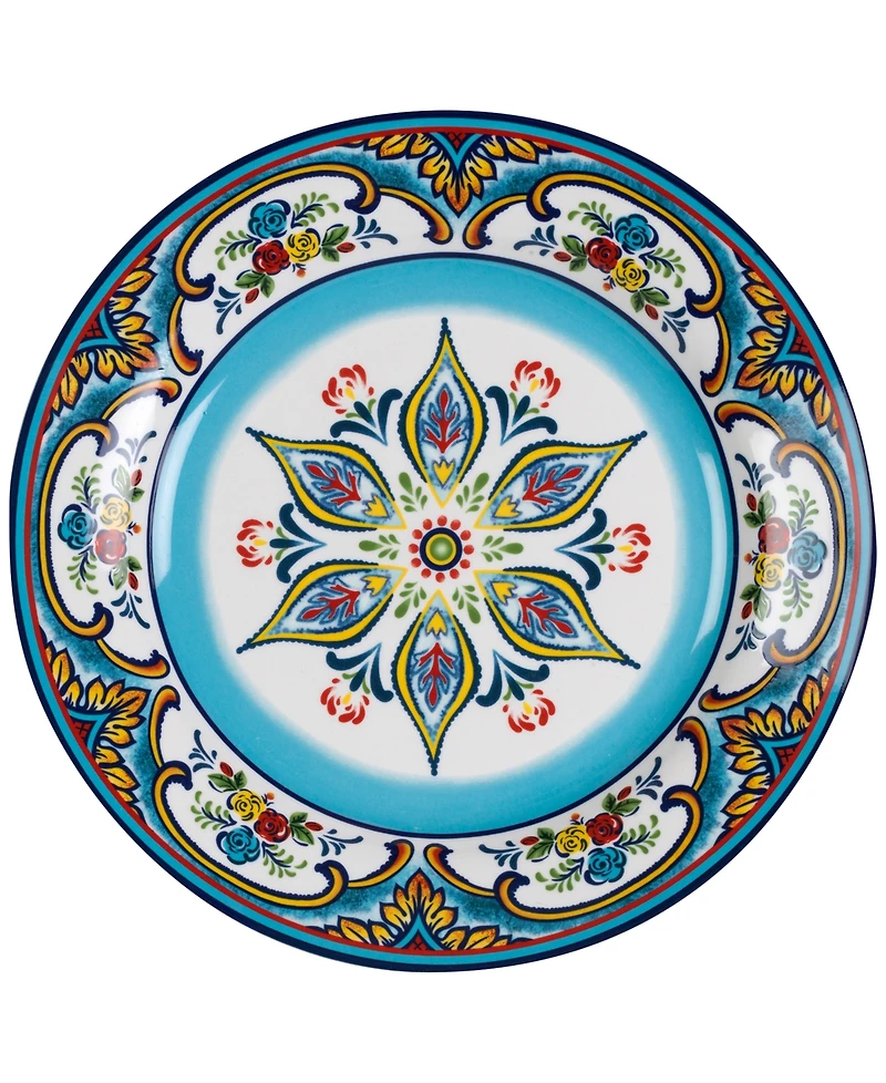 Euro Ceramica Zanzibar Dinner Plates, Set of 4