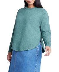 Eloquii Women's Plus Scoop Hem Sweater