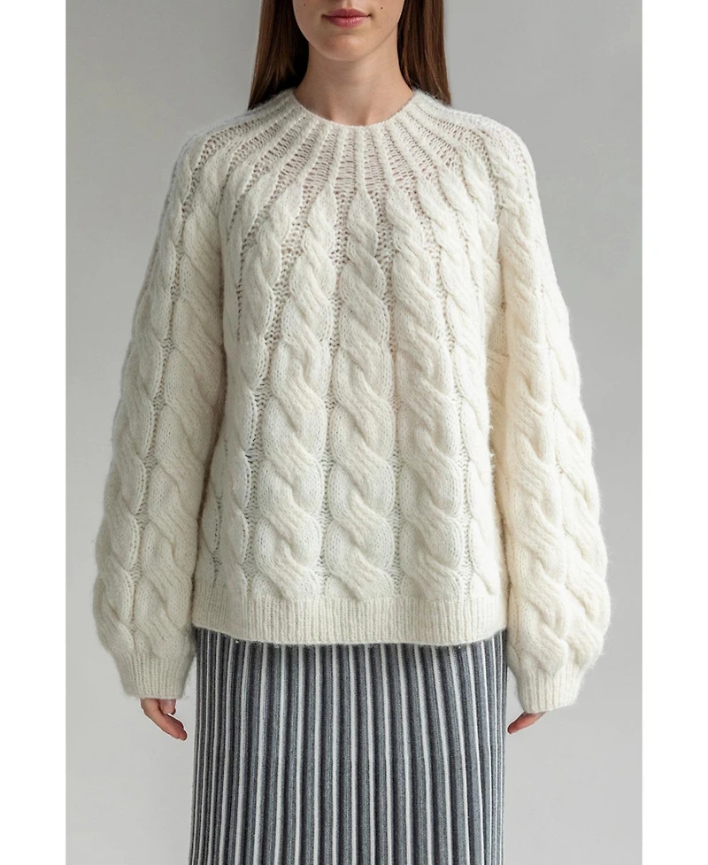 Sskein Women's Tomo Cable Handknit Sweater