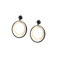 Sohi Women's Gold Block Drop Earrings