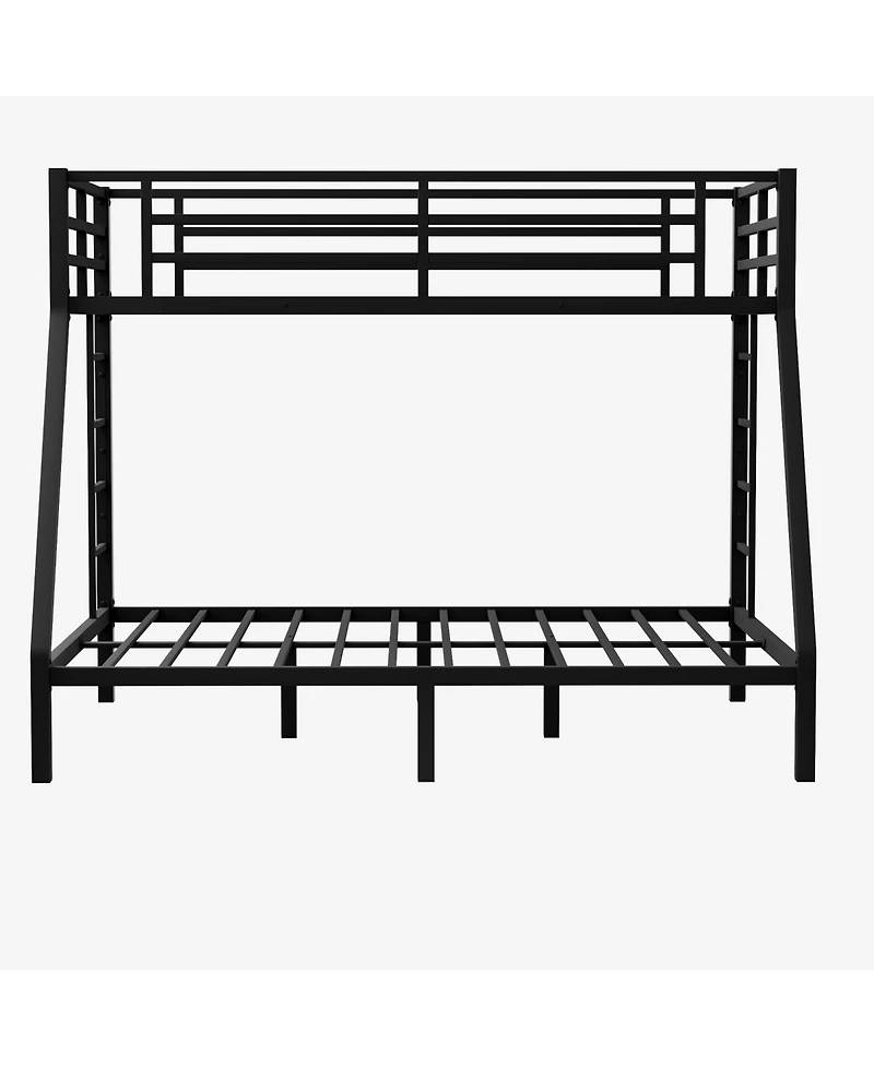 Metal Twin Xl over Queen Bunk Bed for Teens and Adults, Space-Saving/Noise Reduced/No Box Spring Needed