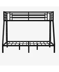 Metal Twin Xl over Queen Bunk Bed for Teens and Adults, Space-Saving/Noise Reduced/No Box Spring Needed