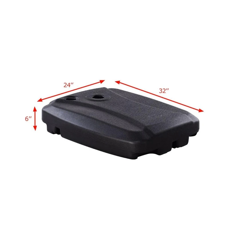 60L Plastic Weighted Fill Water Sand Wheel Patio Umbrella Base
