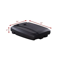 60L Plastic Weighted Fill Water Sand Wheel Patio Umbrella Base