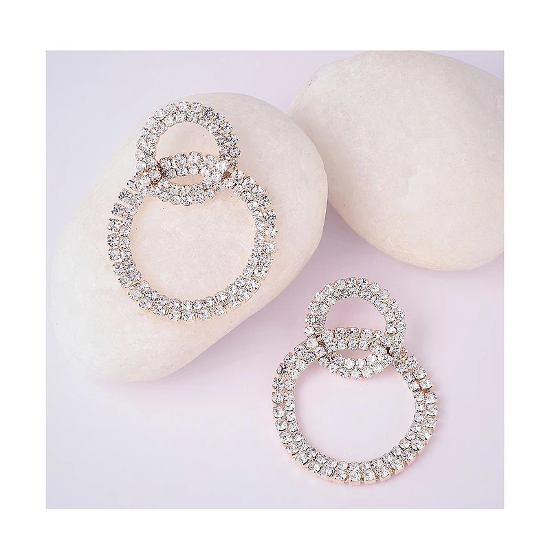 Sohi Women's Green Bling Drop Earrings
