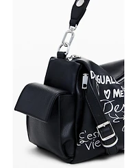 Desigual Women's Medium faux leather bowling bag with letters