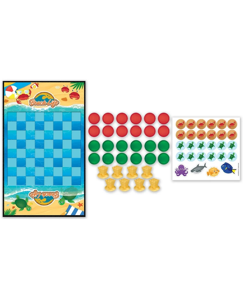 Beach Life Checkers Board Game