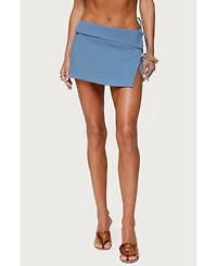 Edikted Women's Selena Asymmetric Wrap Mini Skirt
