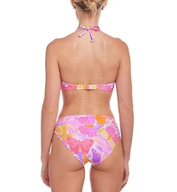 Lascana Women's Butterfly Print Bandeau Bikini Swimsuit Top Bra Sizing