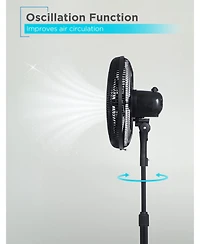 Black+Decker 16-Inch Pedestal Fan, Oscillating Fan for Home and Office