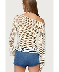 Edikted Women's Kalley Off Shoulder Crochet Top