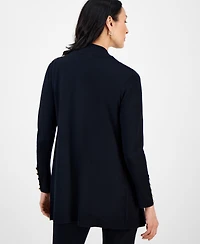Jm Collection Women's Button-Sleeve Flyaway Cardigan Sweater