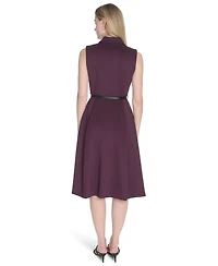 Calvin Klein Women's Sleeveless Scuba A-Line Dress