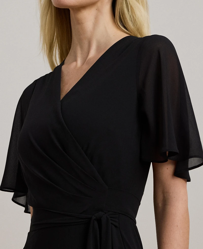 Lauren Ralph Women's Belted Georgette Dress